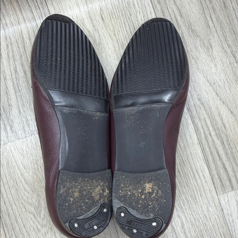 A. Soliani Maroon Ballet Flats Made In Italy - Picture 9 of 10